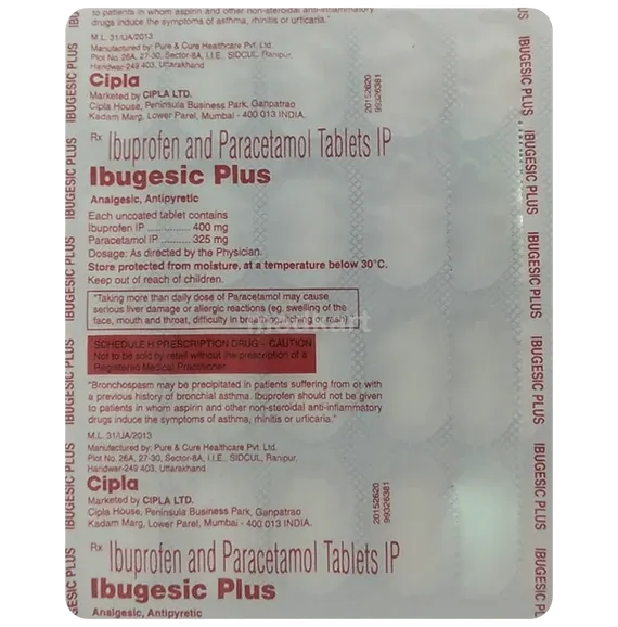 ibugesic plus tablet 20's